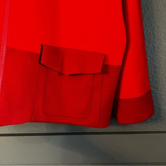 AKRIS Punto red maroon zip up sweater jacket size 16 - Picture 4 of 6